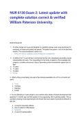 NUR 6130 Exam 2&colon; Latest update with &NewLine;complete solution correct & verified &NewLine;William Paterson University&period; 