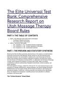 2026&sol;2027 Utah Massage Therapy Board Rules Test Bank&colon; Verified Exam Questions&comma; Detailed Rationales & Legal Synthesis