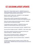 CT 125 EXAM LATEST UPDATE