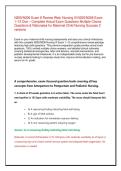 N205&sol;N206 Exam 8 Review Web&colon; Nursing III N205&sol;N206 Exam 1&ndash;12 Due &ndash; Complete Actual Exam Questions 250 Multiple Choice Questions & Rationales for Maternal-Child Nursing Success&NewLine;