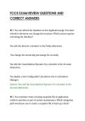 FCCS EXAM REVIEW QUESTIONS AND&NewLine;CORRECT ANSWER
