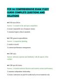 FCR 110 COMPREHENSIVE EXAM STUDY&NewLine;GUIDE COMPLETE QUESTIONS AND&NewLine;SOLUTIONS