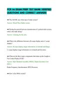 FCR 110 EXAM PREP TEST BANK VERIFIED&NewLine;QUESTIONS AND CORRECT ANSWERS