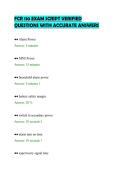 FCR 110 EXAM SCRIPT VERIFIED&NewLine;QUESTIONS WITH ACCURATE ANSWERS