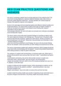 HESI EXAM PRACTICE QUESTIONS AND ANSWERS