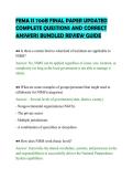 FEMA IS 700B FINAL PAPER UPDATED&NewLine;COMPLETE QUESTIONS AND CORRECT&NewLine;ANSWERS BUNDLED REVIEW GUIDE