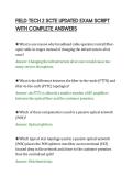 FIELD TECH 2 SCTE UPDATED EXAM SCRIPT&NewLine;WITH COMPLETE ANSWERS