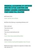 FINANCIAL ACCOUNTING IVY SOFTWARE&NewLine;UPDATED ACTUAL QUESTIONS AND&NewLine;CORRECT ANSWERS COMPREHENSIVE&NewLine;STUDY GUIDE FULL SOLUTION