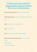 CHT Bonent Exam &lpar;New 2026&sol; 2027 Update&rpar; Questions & Answers &lbrace;Grade A&rcub; 100&percnt; Correct &lpar;Verified Solutions&rpar;&NewLine;&NewLine;