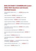 BIOS 256 EXAM 3 CHAMBERLAIN &lpar;Latest &NewLine;2026&sol; 2027&rpar; Questions and Answers &NewLine;&lpar;Verified Answers