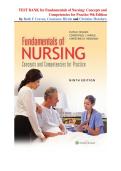 Exam &lpar;elaborations&rpar; Fundamentals of Nursing 9TH Edition  test bank