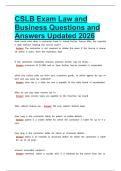 CSLB Exam Law and Business Questions and Answers Updated 2026