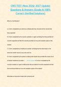CRIS TEST  &lpar;New 2026&sol; 2027 Update&rpar; Questions & Answers &lbrace;Grade A&rcub; 100&percnt; Correct &lpar;Verified Solutions&rpar;