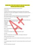 FLORIDA REAL ESTATE STATE COMPLETE 2026-2027 EXAM PAPER- &NewLine;REVISION QUESTIONS & SOLUTIONS