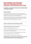 NILEA CRIMINAL LAW EXAM 2026 &vert; PRACTICE QUESTIONS & VERIFIED ANSWERS &vert; COMPREHENSIVE EXAM PREP