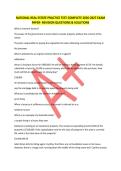 NATIONAL REAL ESTATE PRACTICE TEST COMPLETE 2026-2027 EXAM &NewLine;PAPER- REVISION QUESTIONS & SOLUTIONS