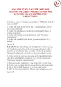 NSG 2700 EXAM 2 SOUTH COLLEGE 2026 QUESTIONS AND CORRECT VERIFIED ANSWERS WITH RATIONALES &vert;&vert; 100&percnt; GUARANTEED PASS&excl;&excl;   <LATEST VERSION>