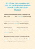 ISYS 209 Final exam study guide  &lpar;New 2026 2027 Update&rpar; Questions & Answers -Grade A- 100- Correct &lpar;Verified Solutions&rpar;&period;