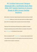 IPC Certified Interconnect Designer Advanced &lpar;CID&plus;&rpar; Certification Exam &lpar;New 2026 2027 Update&rpar; Questions & Answers -Grade A- 100- Correct &lpar;Verified Solutions&rpar;&period;