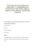 NURS 5220&colon; ADVANCED HEALTH&NewLine;ASSESSMENT - COMPREHENSIVE&NewLine;EXAM &lpar;EYES&comma; EARS&comma; NOSE&comma; THROAT&comma;&NewLine;CHEST&comma; LUNGS&comma; HEART&comma; AND BLOOD&NewLine;VESSELS&rpar;