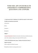NURS 5220&colon; ADVANCED HEALTH&NewLine;ASSESSMENT COMPREHENSIVE&NewLine;QUESTIONS AND ANSWERS