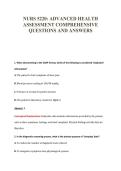 NURS 5220&colon; ADVANCED HEALTH&NewLine;ASSESSMENT COMPREHENSIVE&NewLine;QUESTIONS AND ANSWERS