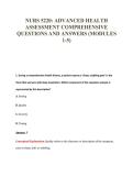 NURS 5220&colon; ADVANCED HEALTH&NewLine;ASSESSMENT COMPREHENSIVE&NewLine;QUESTIONS AND ANSWERS &lpar;MODULES&NewLine;1-5&rpar;