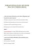 NURS 6531 EXAM PACKAGE DEAL 100&percnt; VERIFIED