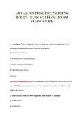 ADVANCED PRACTICE NURSING&NewLine;ROLES - NURS 6531 FINAL EXAM&NewLine;STUDY GUIDE