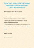 QMHA Test Prep &lpar;New 2026 2027 Update&rpar; Questions & Answers -Grade A- 100- Correct &lpar;Verified Solutions&rpar;