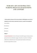 NURS 6531 ADVANCED PRACTICE&NewLine;NURSING ROLES EXAM QUESTIONS&NewLine;AND ANSWERS