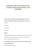 NURS 6531 ADVANCED PRACTICE&NewLine;NURSING ROLES QUESTIONS AND&NewLine;ANSWERS