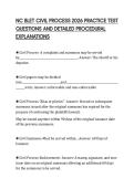 NC BLET CIVIL PROCESS 2026 PRACTICE TEST&NewLine;QUESTIONS AND DETAILED PROCEDURAL&NewLine;EXPLANATIONS