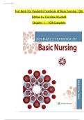 Test Bank For Rosdahl's Textbook of Basic Nursing 12th Edition by Caroline Rosdahl Chapter 1 - 103 Complete&NewLine;