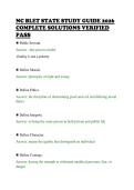 NC BLET STATE STUDY GUIDE 2026&NewLine;COMPLETE SOLUTIONS VERIFIED&NewLine;PASS