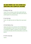 NC DMV PERMIT TEST TEST PAPER FULL&NewLine;QUESTIONS AND COMPLETE ANSWERS