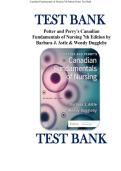 TEST BANK FOR Potter and Perry's Canadian Fundamentals of Nursing&comma; 7th Edition by Barbara J&period; Astle&comma; Wendy Duggleby ISBN&colon; 9780323870658 COMPLETE GUIDE 100&percnt; VERIFIED A&plus; GRADE ASSURED&excl;&excl;&excl;&excl;NEW LATEST UPDATE&excl;&excl;&excl;&excl;&excl;&excl;GUARANTEED PASSING&excl;&excl;