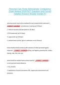 Personal Care Home Administrator Competency &NewLine;Exam Newest 2026&sol;2027 Questions and Correct &NewLine;Detailed Answers Already Graded A&plus;