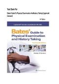  Test Bank For Bates' Guide To Physical Examination and History Taking 14th Edition by Rainier P&period; Soriano&vert; Latest Edition