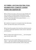 NC FUNERAL LAW EXAM 2026 FINAL EXAM&NewLine;READINESS PACK COMPLETE CONTENT&NewLine;REVIEW AND QUESTION SET
