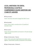 LOCAL ANESTHESIA FOR DENTAL&NewLine;PROFESSIONALS CHAPTER 21&NewLine;COMPREHENSIVE SOLVED QUESTIONS AND&NewLine;COMPLETE ANSWERS&NewLine;