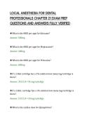 LOCAL ANESTHESIA FOR DENTAL&NewLine;PROFESSIONALS CHAPTER 21 EXAM PREP&NewLine;QUESTIONS AND ANSWERS FULLY VERIFIED