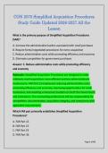 CON 2370 Simplified Acquisition Procedures &NewLine;Study Guide Updated 2026-2027 All the &NewLine;Lesson 