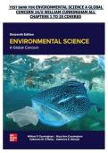 TEST BANK FOR ENVIRONMENTAL SCIENCE A GLOBAL &NewLine;CONCERN 16&sol;E WILLIAM CUNNINGHAM ALL &NewLine;CHAPTERS 1 TO 25 COVERED 