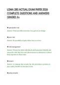 LOMA 280 ACTUAL EXAM PAPER 2026&NewLine;COMPLETE QUESTIONS AND ANSWERS&NewLine;GRADED A&plus;