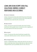 LOMA 280 EXAM SCRIPT 2026 FULL&NewLine;SOLUTIONS VERIFIED CORRECT&NewLine;RESPONSES HIGH SCORING&NewLine;
