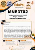 MNE3702 Assignment 2 &lpar;COMPLETE ANSWERS&rpar; Semester 2 2026 - DUE 31 August 2026