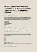IAAI CFI Certification Practice Exam &ndash; Comprehensive 75-Question Examination Aligned with NFPA 921 and NFPA 1033 Standards