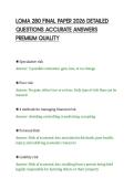 LOMA 280 FINAL PAPER 2026 DETAILED&NewLine;QUESTIONS ACCURATE ANSWERS&NewLine;PREMIUM QUALITY&NewLine;