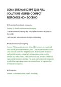 LOMA 311 EXAM SCRIPT 2026 FULL&NewLine;SOLUTIONS VERIFIED CORRECT&NewLine;RESPONSES HIGH SCORING